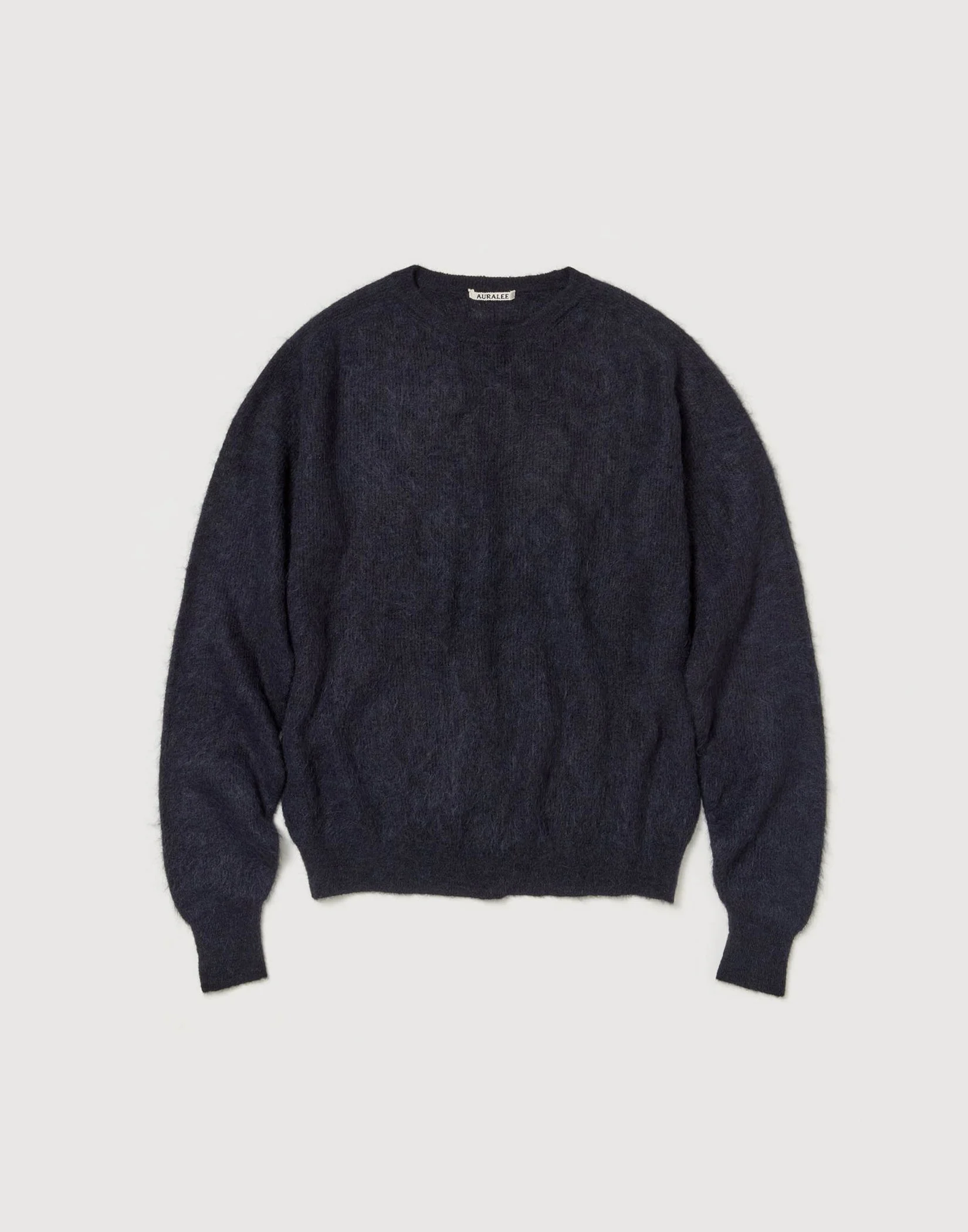 トップス AURALEE BABY SURI ALPACA SHEER KNIT Auralee - BABY SURI ALPACA SHEER KNIT PULLOVER (NAVY